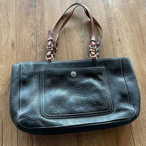 Coach Black Leather Medium Shoulder Bag